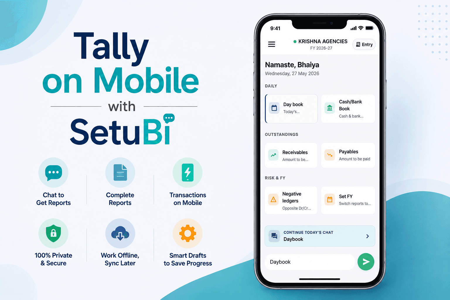SetuBi is the best Tally on mobile app